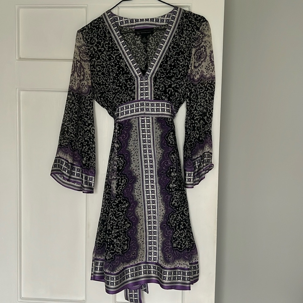 INC lined long sleeve dress